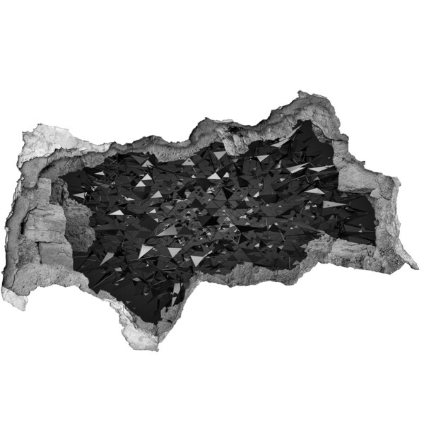 Samolepící díra na stěnu Černá propast ve zdi