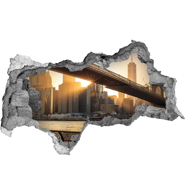 Fototapeta díra na zeď 3D Most v zapadajícím slunci