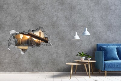 Fototapeta díra na zeď 3D Most v zapadajícím slunci