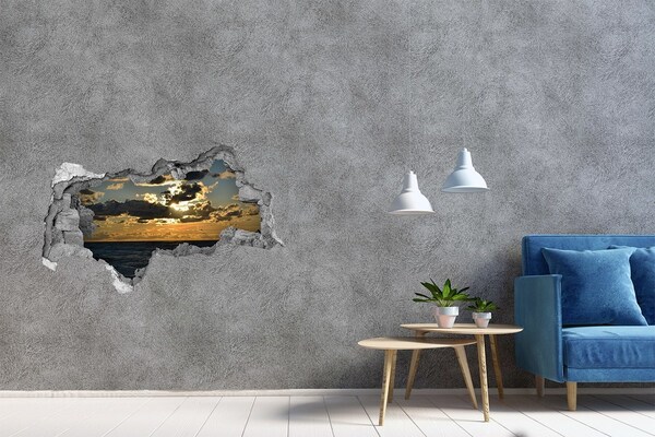 Nálepka fototapeta 3D Západ slunce nad mořem