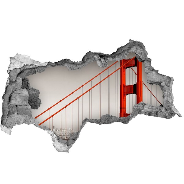 Fototapeta díra na zeď 3D Most Golden Gate v San Franciscu