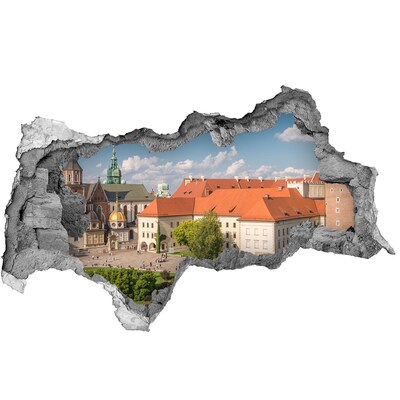 Nálepka 3D díra samolepící Staré Město Krakova