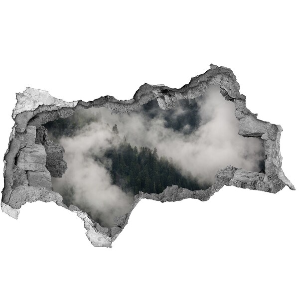 Samolepící nálepka beton Zelené údolí v oblacích