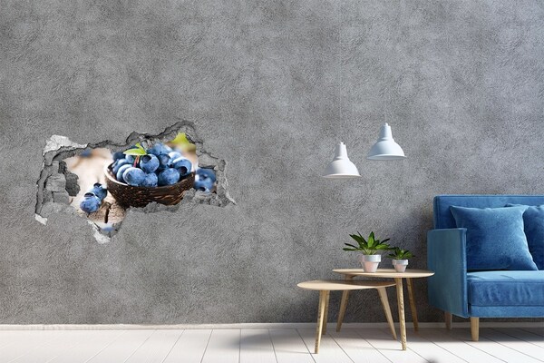 Nálepka fototapeta 3D výhled Bobule v dřevěné misce