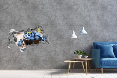 Nálepka fototapeta 3D výhled Bobule v dřevěné misce