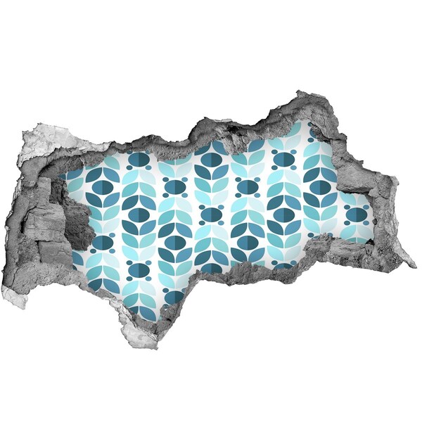 Nálepka fototapeta na zeď Díra ve zdi Květinový vzor