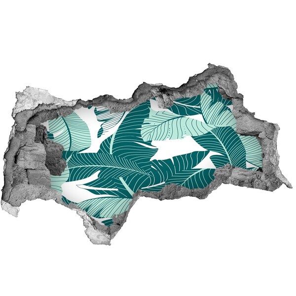 Nálepka fototapeta 3D na zeď Tropická oáza v rozpadlé zdi