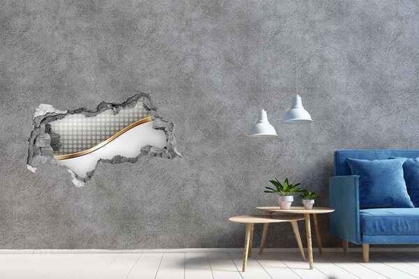 Nálepka 3D díra na zeď Rozbitá zrcadlová stěna