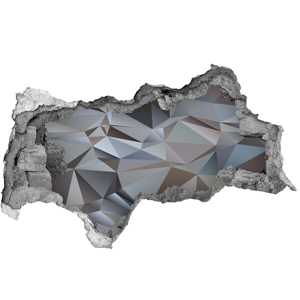 Samolepící díra nálepka Kamenná díra s geometrickými tvary
