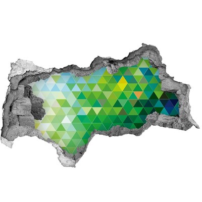 Samolepící díra na stěnu Zelená krajina v díře ve zdi