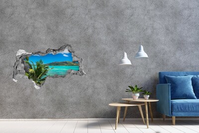 Fotoobraz díra na stěnu Pobřeží Seychely
