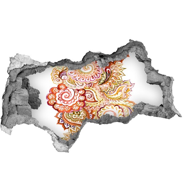 Díra 3D foto tapeta nálepka Barevné vzory na betonovém pozadí