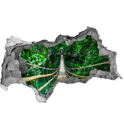 Fototapeta díra na zeď 3D Most v džungli