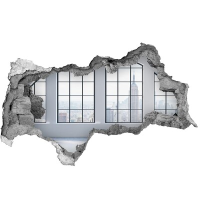 Fotoobraz díra na stěnu Pohled na New York