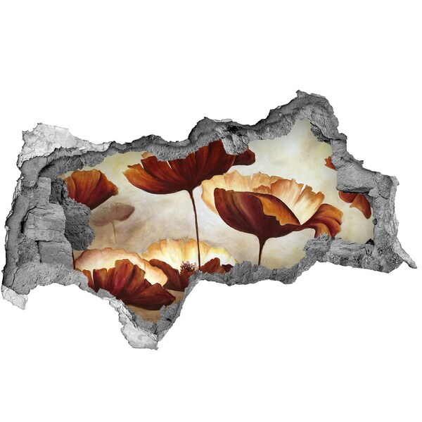 Díra 3D foto tapeta nálepka Květinový sen v rozpadlé zdi