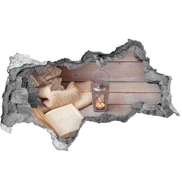 Fototapeta díra na zeď 3D Útulný koutek s lucernou