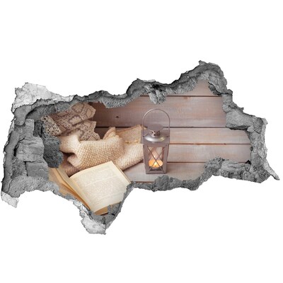 Fototapeta díra na zeď 3D Útulný koutek s lucernou
