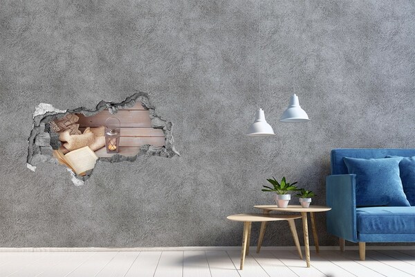 Fototapeta díra na zeď 3D Útulný koutek s lucernou