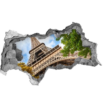 Samolepící díra nálepka Eiffelova věž v Paříži