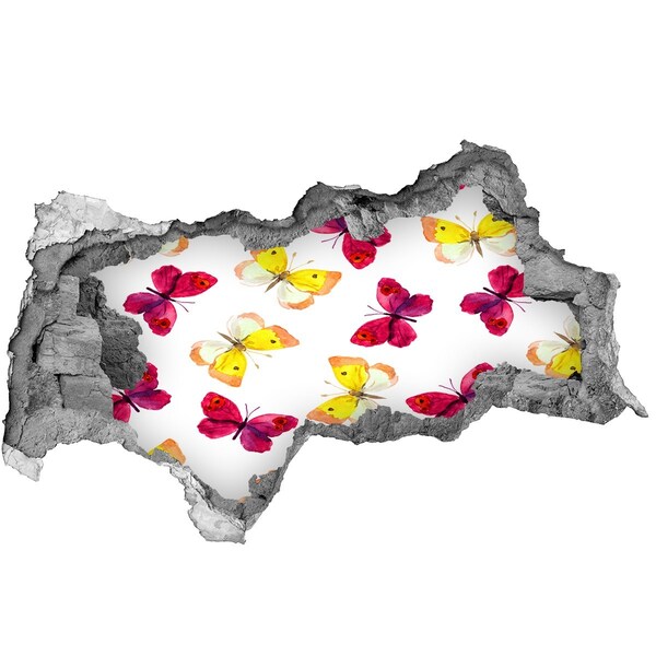 Fototapeta díra na zeď 3D Motýli v květinové zahradě