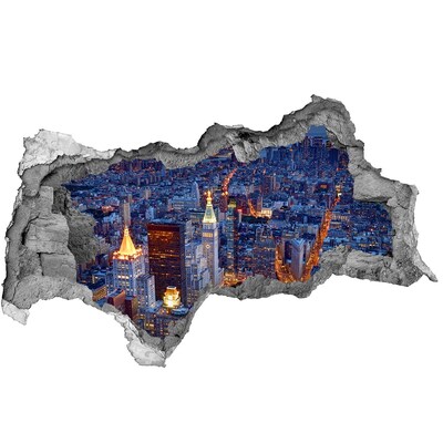 Nálepka fototapeta 3D výhled Manhattan noc
