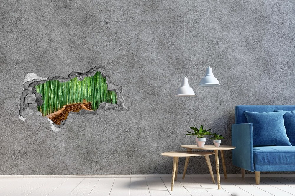 Díra 3D fototapeta na stěnu nálepka Bambusový les