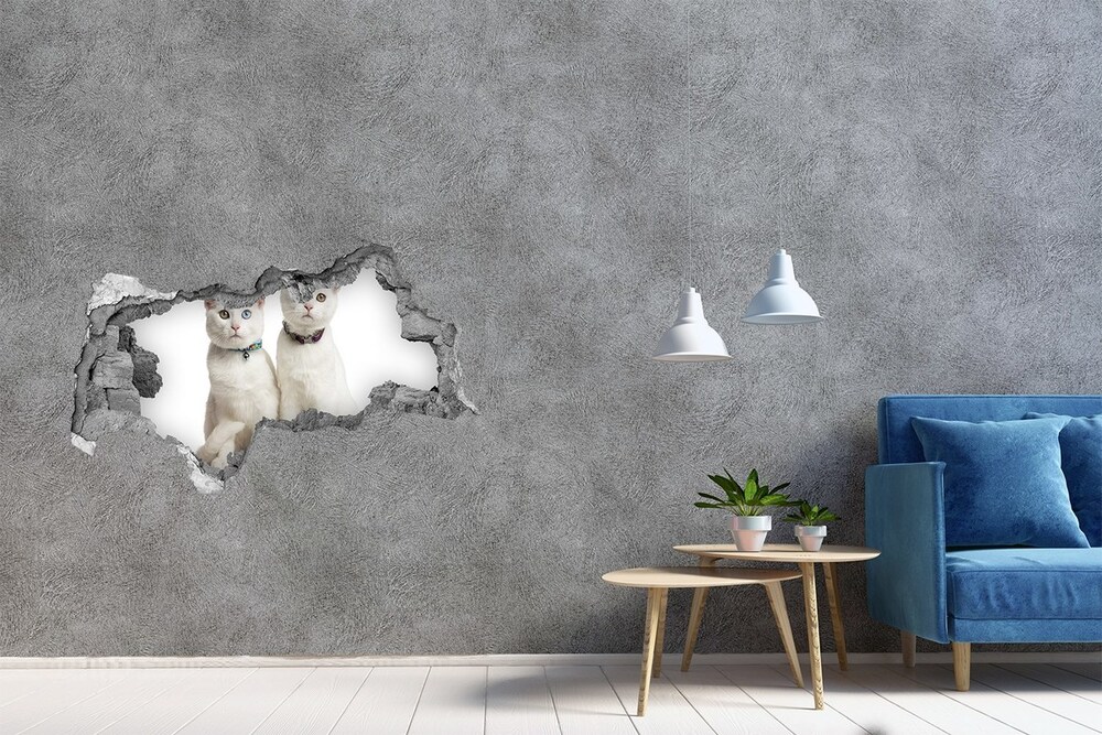 Nálepka fototapeta 3D na zeď Bílé kočky