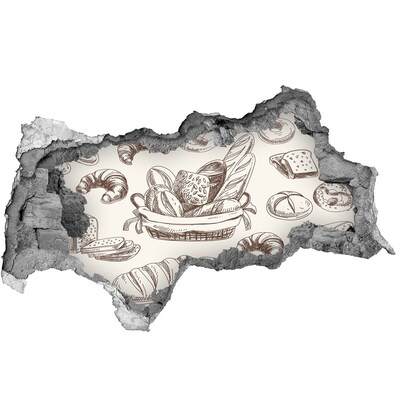 Samolepící díra na stěnu Košík s chlebem