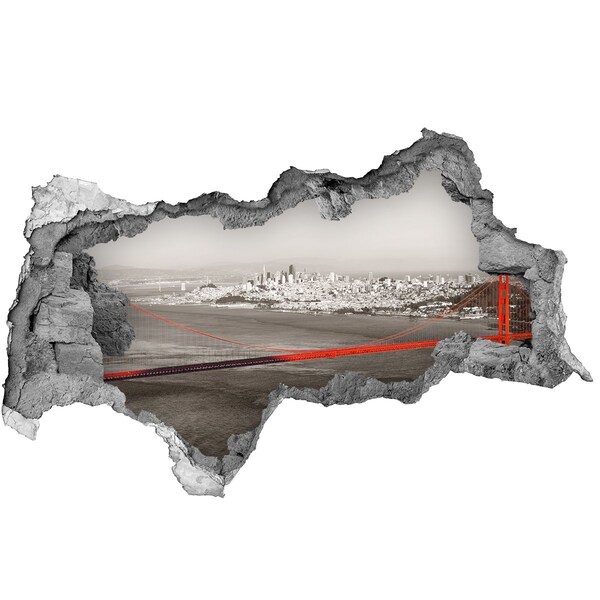 Samolepící nálepka Pohled na San Francisco s mostem Golden Gate