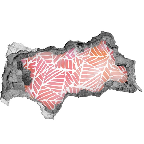 Samolepící díra na stěnu Vzor tropických listů