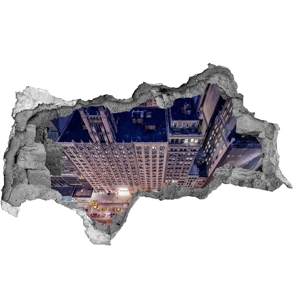 Samolepící nálepka na zeď Pohled z výšky na město v noci