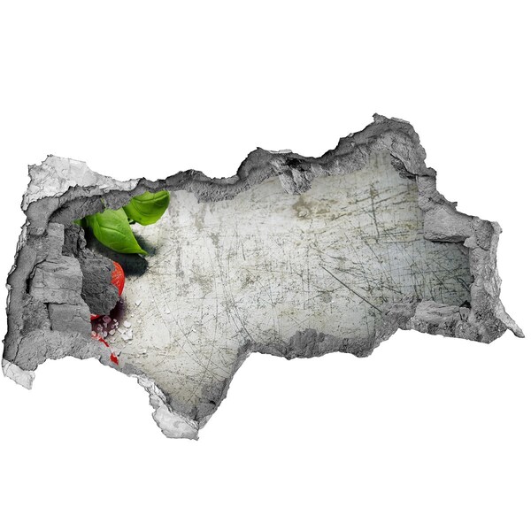 Fotoobraz díra na stěnu Zničená zeď s výhledem na oblohu