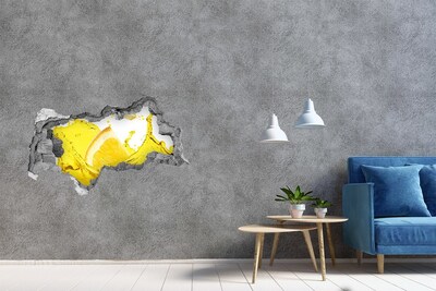 Fototapeta díra na zeď Plátky citronu