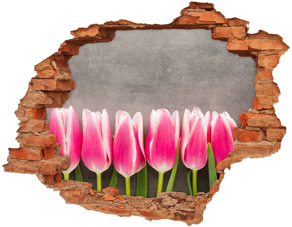 Samolepící nálepka na zeď Růžové tulipány