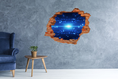 Samolepící díra na stěnu Digitální prostor za zdí