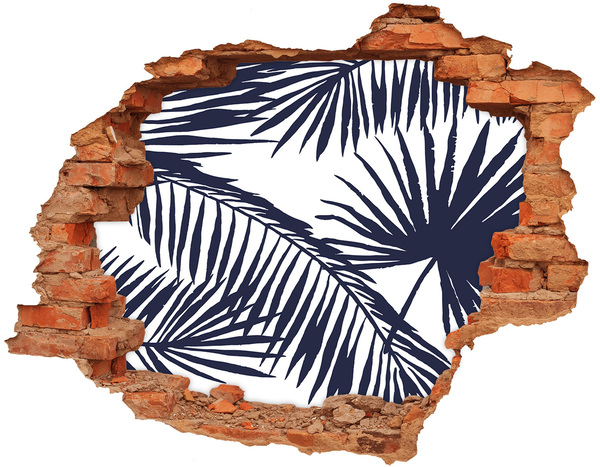 Nálepka 3D díra samolepící Listí palmy