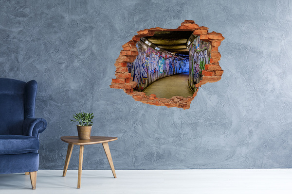 Fototapeta díra na zeď Graffiti v městském tunelu