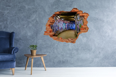 Fototapeta díra na zeď Graffiti v městském tunelu