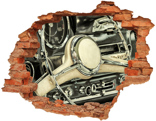 Foto fotografie díra na zeď Stylový kokpit klasického vozu