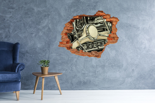 Foto fotografie díra na zeď Stylový kokpit klasického vozu