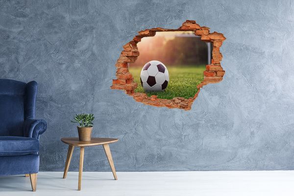 Fototapeta díra na zeď 3D Fotbal