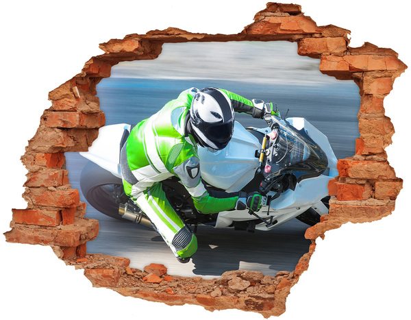 Fototapeta díra na zeď 3D Motocyklový závod v akci