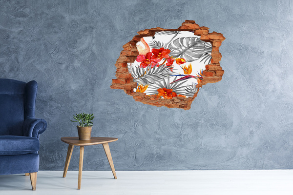 Díra 3D fototapeta nálepka Tropický ráj za zdí
