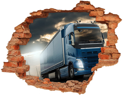 Foto fotografie díra na zeď Nákladní auto na cestě