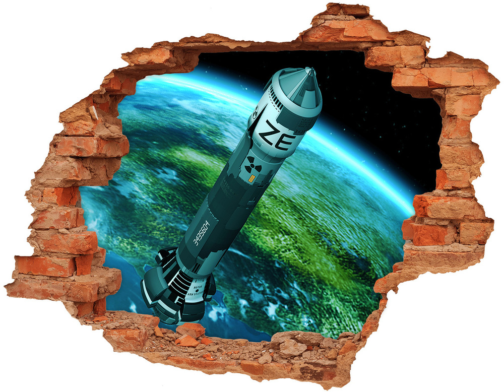 Foto fotografie díra na zeď Jaderná hlavice raketa