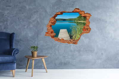 Díra 3D ve zdi na stěnu Molo nad jezerem