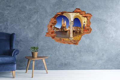 Fototapeta díra na zeď Hlavní náměstí v Krakově v noci