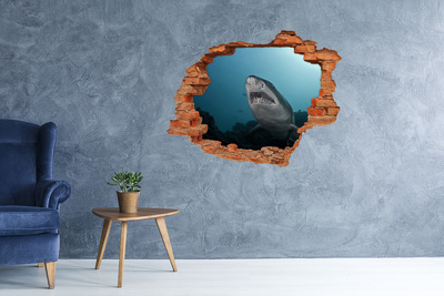 Díra 3D fototapeta nálepka Velký žralok
