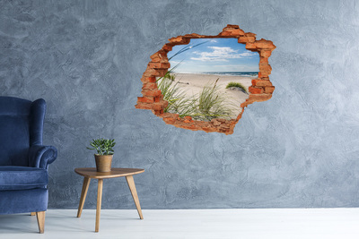 Díra 3D ve zdi nálepka Mřežino pláž