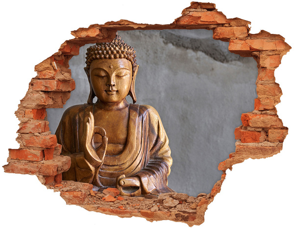 Samolepící nálepka na zeď Buddha v rozbořené zdi